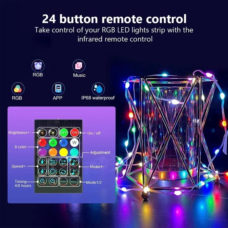MIMIRGB 66FT Bluetooth LED String Fairy Lights APP String Dreamcolor RGBIC DIY Party Christmas Light Wedding Party Decoration