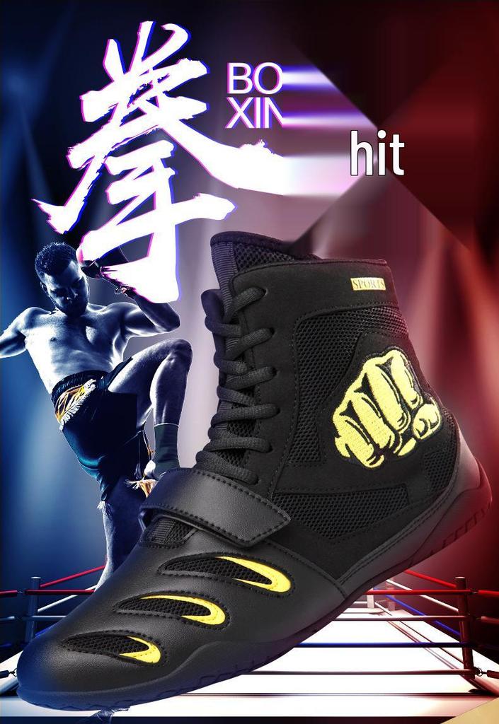Unisex Non-slip Boxing and Wrestling Shoes - Lightweight, Wear-resistant, Anti-fall Design