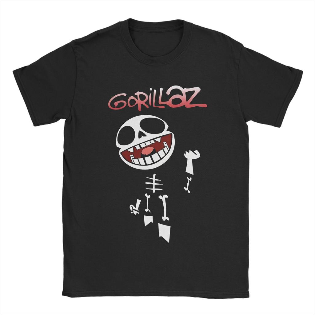 Printed Tshirt of The Rock Band Gorilaz Suitable for Both Unisex and Women Casual Shortsleeved Clothing
