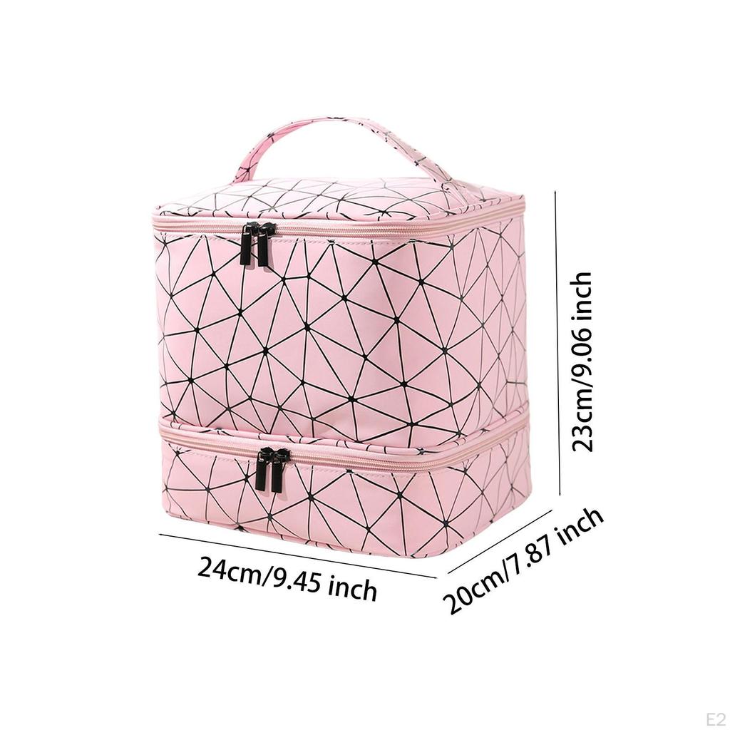 Double Layer Nail Organizer Art Carrying Case Dryer