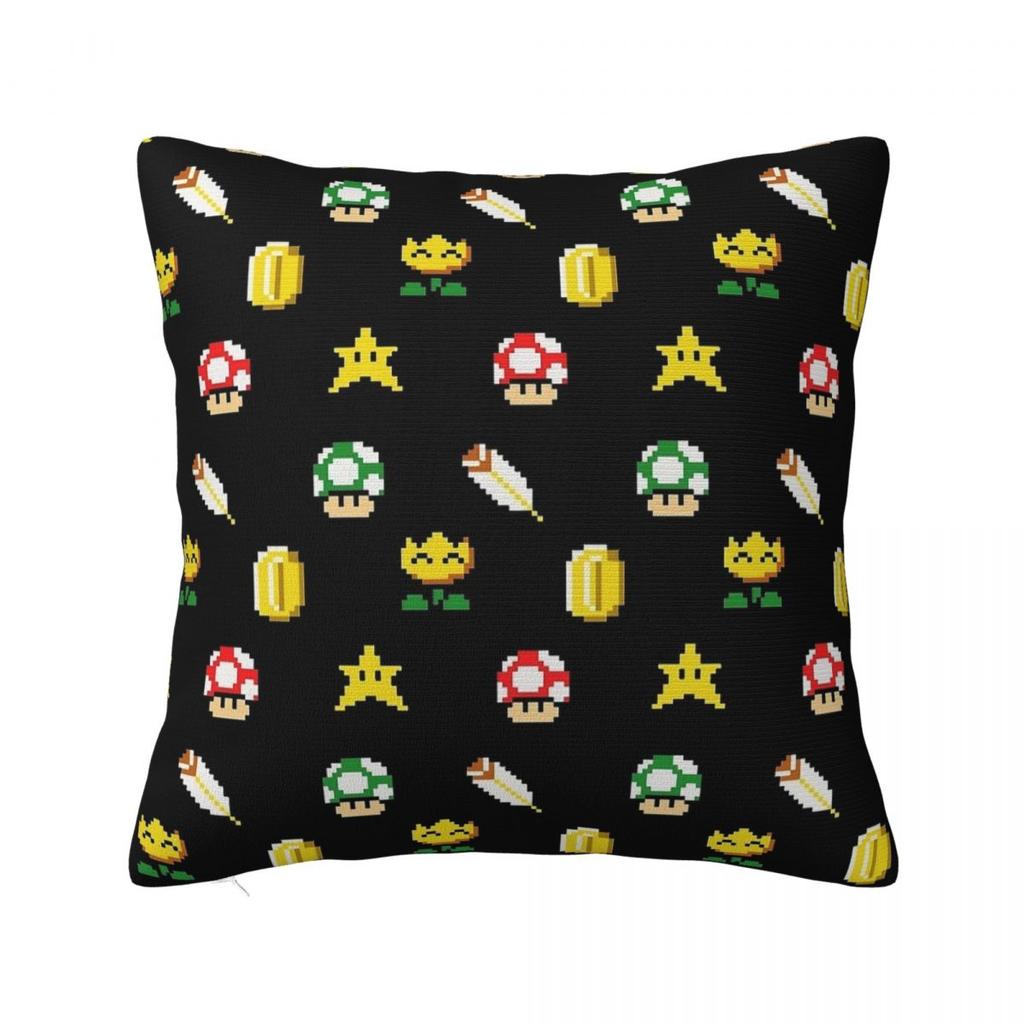 Super Marios Cup Collection Pillowcases Polyester Bed Car Cushion Cover Funny Home Decoration Pillowcase 40*40
