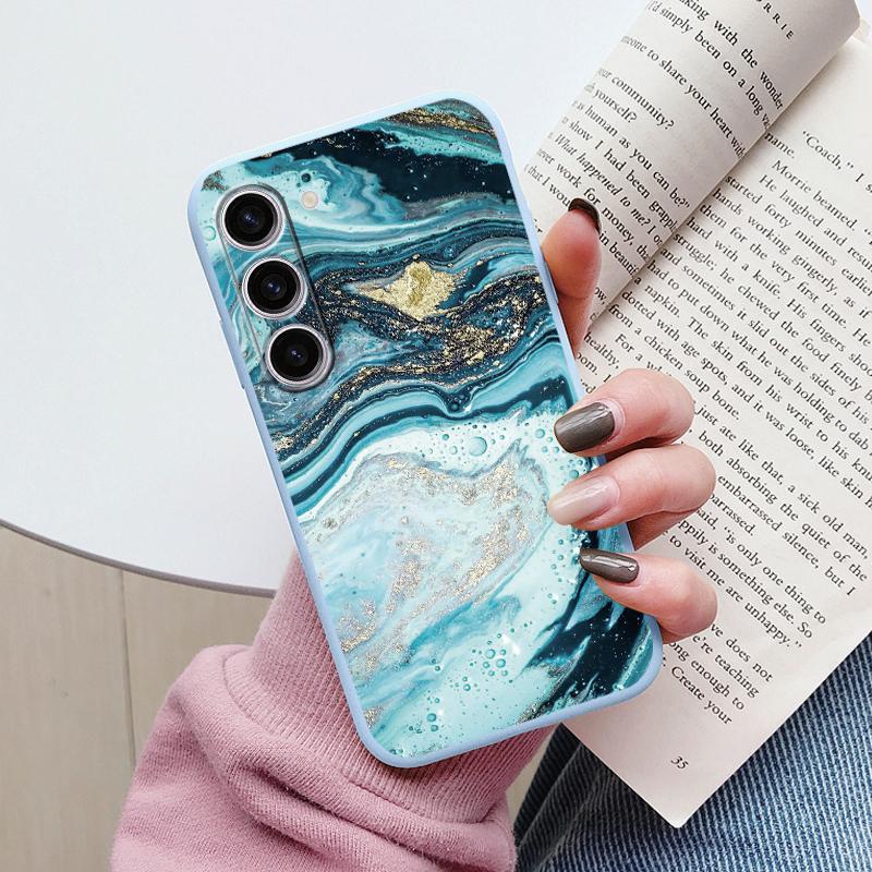 Case For Samsung A55 5G Back Cover Protective Silicone Funda Fashion Marble Stone Texture Coque For Samsung Galaxy A54 A56 Capa