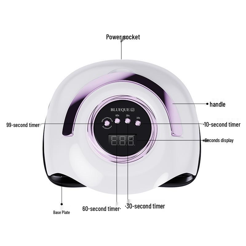 High-Power LED UV Nail Lamp: Quick-Dry Gel Curing & Phototherapy Machine