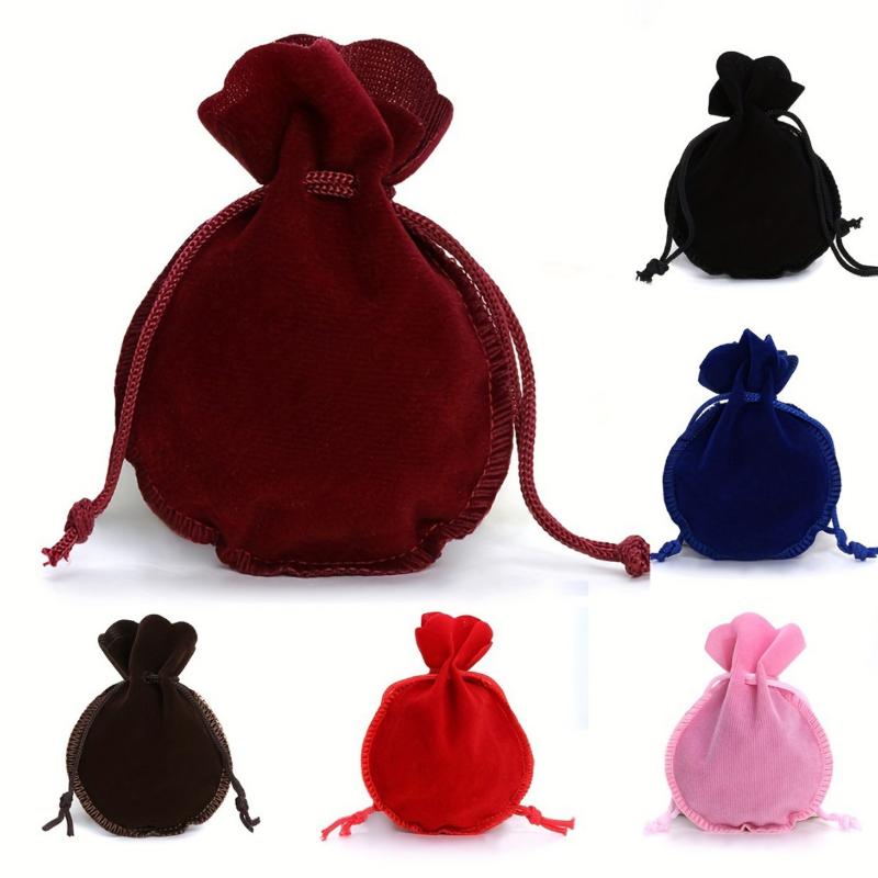 Gourd-Shaped Velvet Gifts Bags Colorful Drawstring Jewelry Bags Storage Pouches For Wedding Christmas Party Gifts Packaging Bags