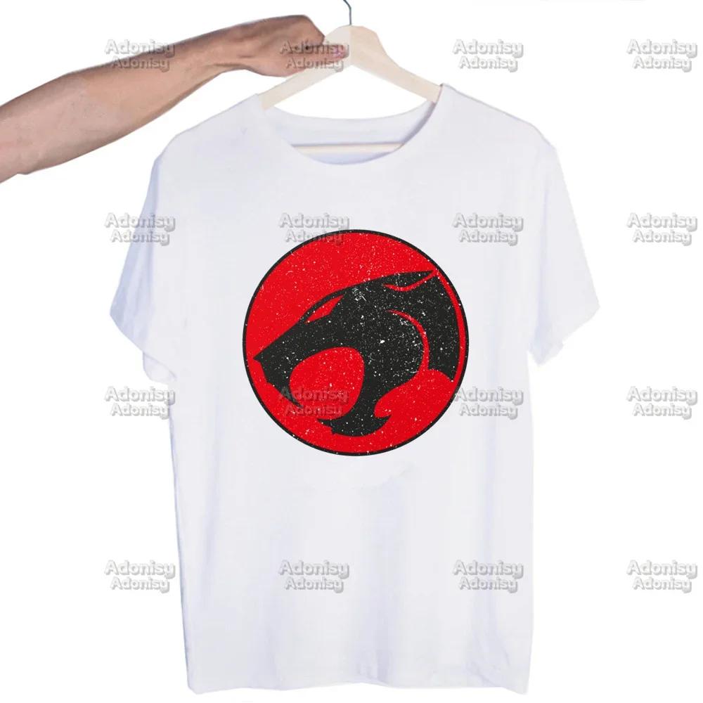 Thundercats Thunder Cats Lion Cat Thunder Cartoon Harajuku Man Tees Shirt Tops Design Short-Sleeved Aesthetic Anime T Shirt