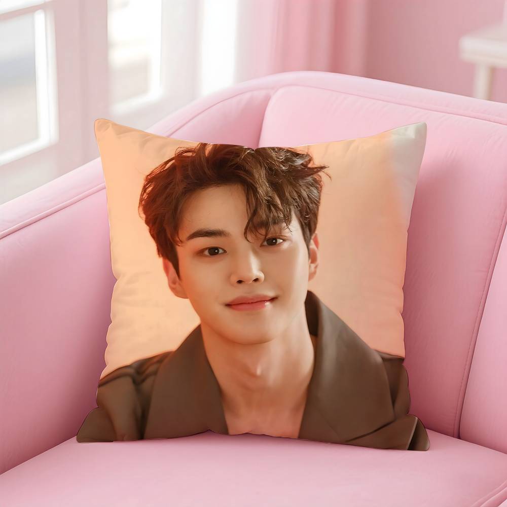 

korean s-Song k-Kang Pillow Case pattern printing pillowcase living room sofa cushion cover bedroom room decor 16x16Inch