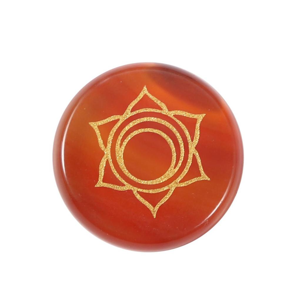 20mm Seven-Color Chakra Gemstone Agate Discs for Creative Decoration