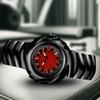 Men's Watch Authentic Light Luxury Original Alien Blade Steel Belt Black Red Contrast Creative Male Fashion Quartz Watches Gift
