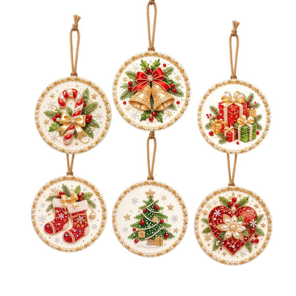 Acrylic Christmas Theme Hanging Ornament, Random Design, 1 Piece