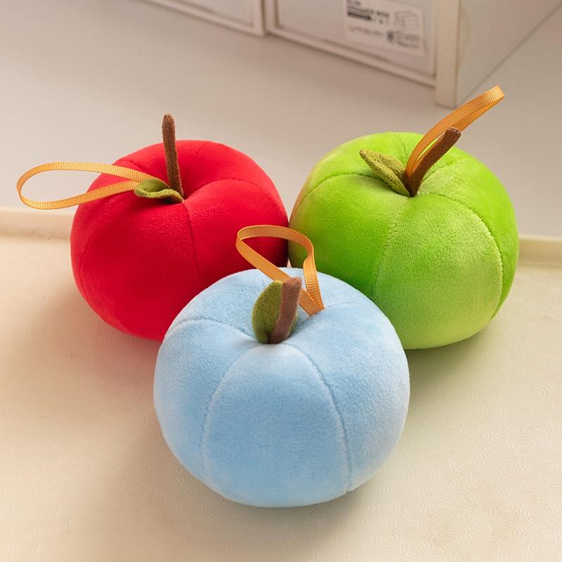 Sale Holiday Soft Stuffed Green Red Apple Fruit Plush Toy Educational Doll For Kids Room Decor Children's Christmas Gift