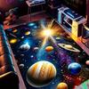 Galaxy Print Flannel Rug Cosmic Space Planets Design Living Room Floor Mat Home Decor Soft Anti Slip Area Rug for Bedroom