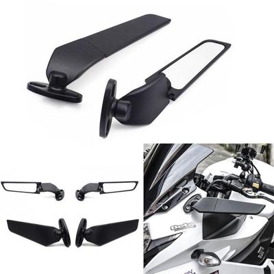 Modified Wind Knife Rearview Mirror for GSX250, GSXR600, Ninja 600, SR250 - Fixed-Wing Design for Racing and Sports Bikes.