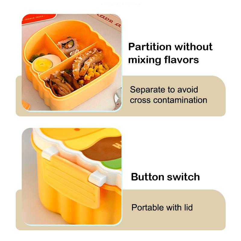 Student Lunch Box Bento Box Salad And Fruit Box With Separation And Preservation Office Worker Lunch Box With Tablewares