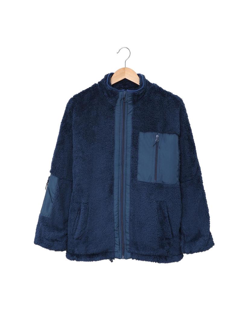 Azura Exchange Blåsvart sherpajakke med glidelås med lomme