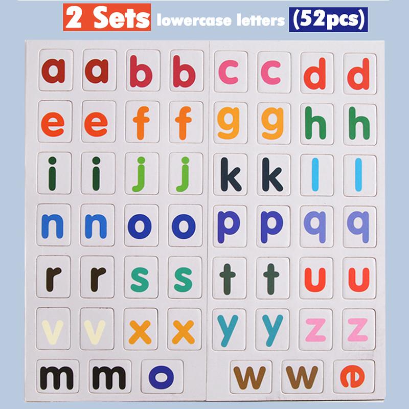 Baby Montessori Education English Alphabet Cards Magnetic Puzzle Toys Early Education Learning Words Writing Spell Teaching Aids