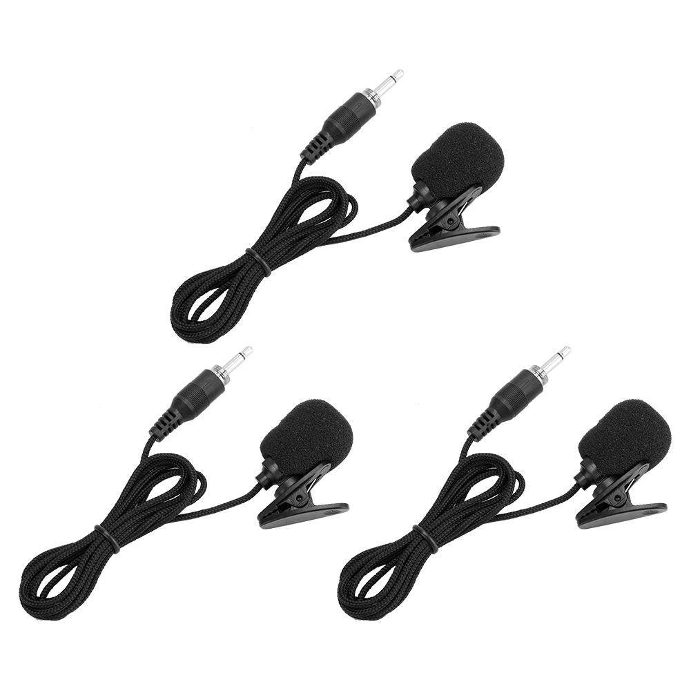 

3PCS 04A Компактный профессиональный мини-микрофон с винтовым разъемом 3,5 мм, проводной, с зажимом для воротника, усилитель микрофона