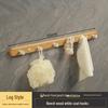 Walnut Wall-Mounted Hook for Clothes & Hats, No-Punch Installation for Door Back or Entrance Hall