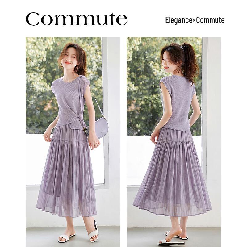 Elegant Button-Waist Two-Piece Skirt Set
