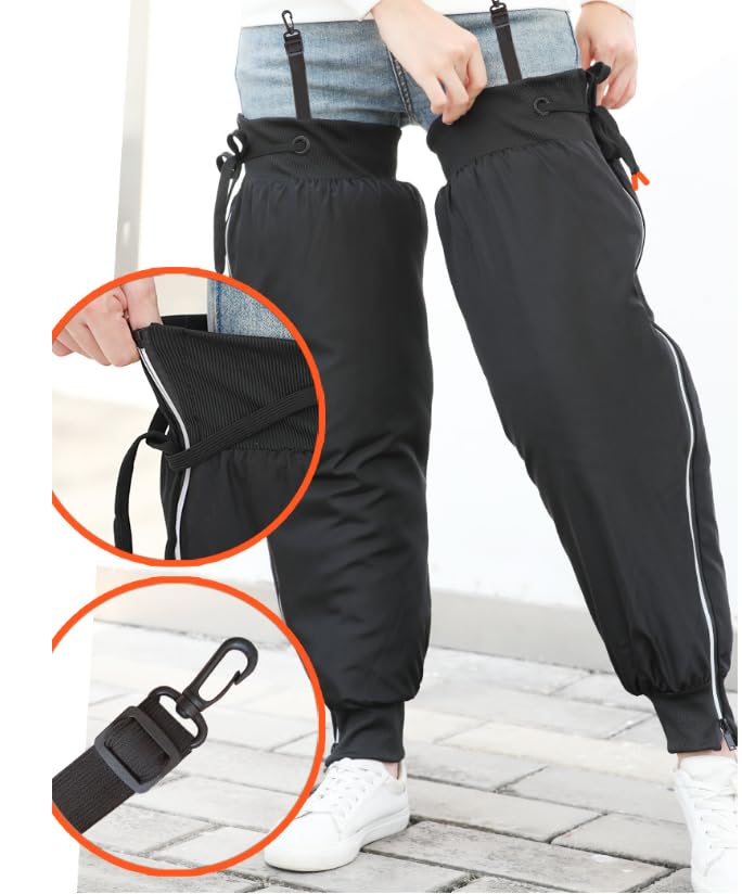 Varme vinterleggvarmere for menn og Perfekt for og Lett å ta på og ta av Perfekt for Utendørs Heste- og En Flott Tykk, Kvinner, Sykling,