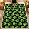 Flannel Blanketminecraft Warm Soft Throw Blanket for Indoor Sofa Bed Living Room Use
