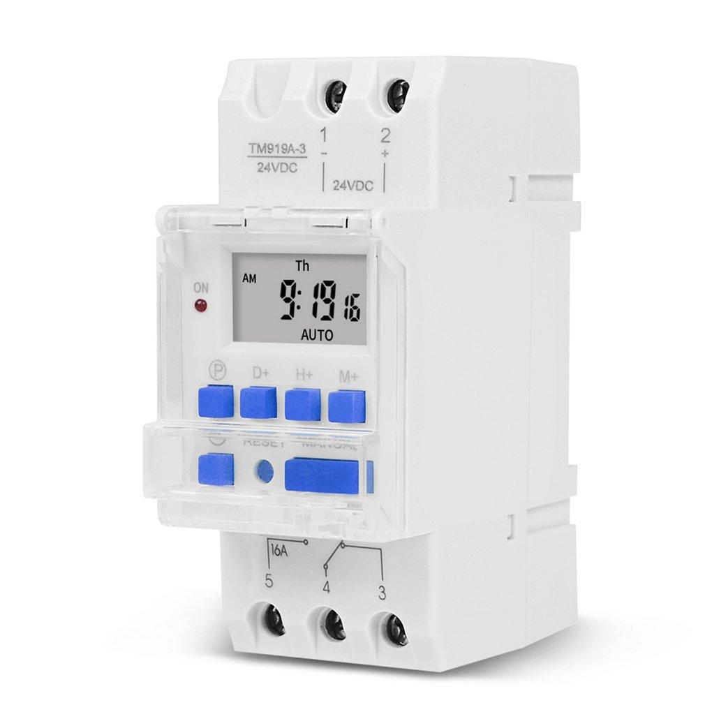 TM919A Time Controller 16A Din Rail Mount Electronic Weekly 7 Days Programmable Digital Industrial Relay Timer Switch Wholesale