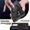For Samsung Galaxy S24 Ultra Magnetic Case Ring Kickstand PC + TPU Hybrid Phone Cover