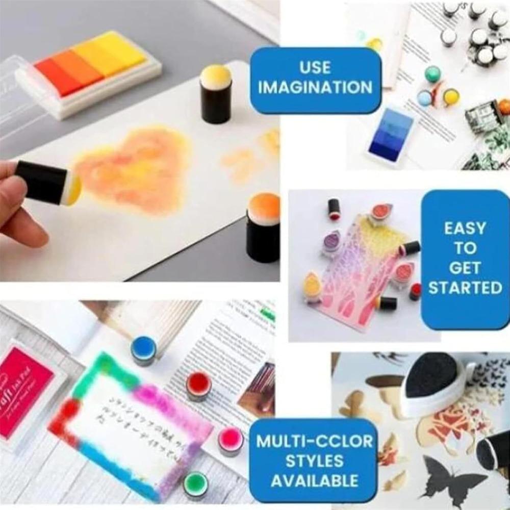 DIY Craft Drawing Tools DIY Sponge Finger Painting Kit Card Making Finger Ink Pad  Kids