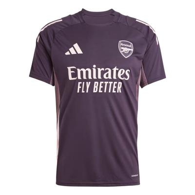 Arsenal Tiro 24 FW24 Antrenman Rahat Şık Kazak Kısa Kollu Futbol Tişörtü Erkek üstleri Aurora-Siyah JF2915