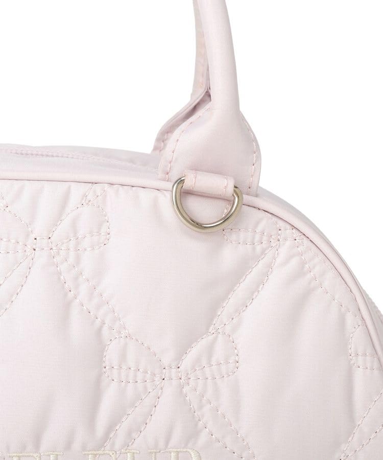 Maison de FLEUR Ribbon Quilted 2-Way Boston Bag, Pink, F, Handbag, 08001146900