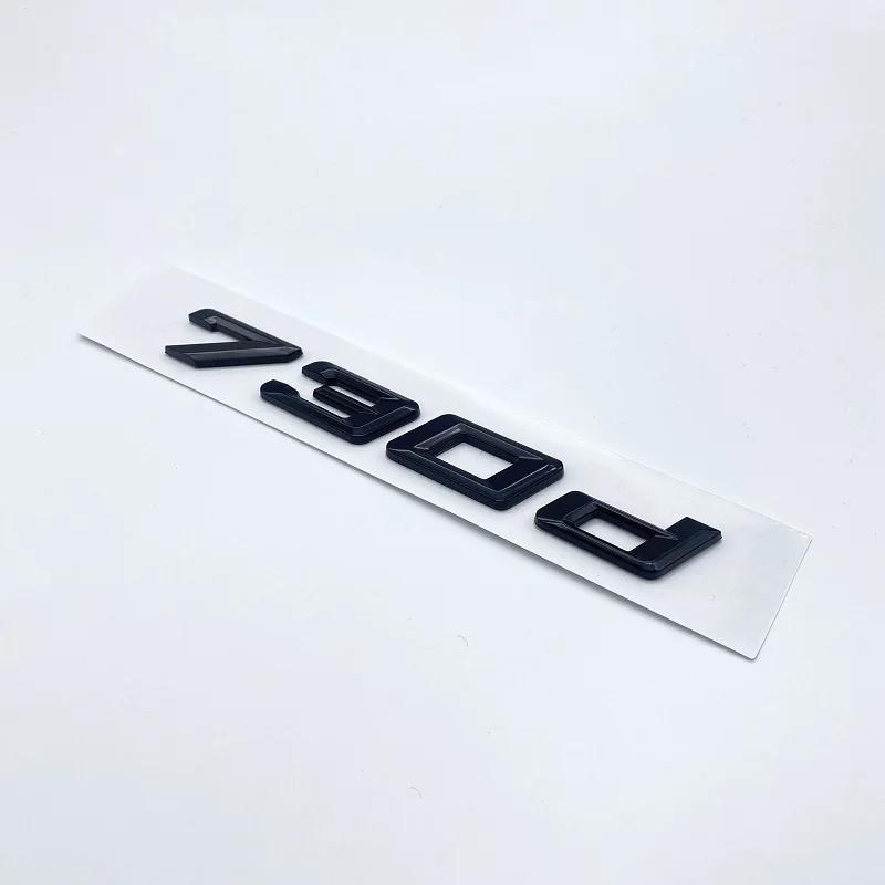 ABBD1 New Chrome Black Numbers Letters 730d 740d 745d 750d 760d ABS Emblem for 7 Series Car Trunk Exterior Decoration Logo Sticker