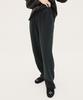 CHIQUITA Double Cotton Semi-Wide Pants Black 250814Bk