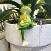 Hanging Flower Pot Edge Frog Decorative Ornaments Resin Hanging Decorative Glass Fish Tank Pendant Miniature Craft