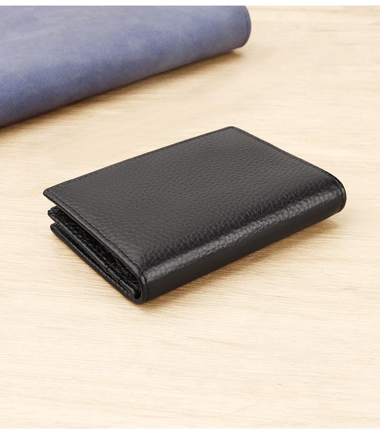 Genuine Leather Multi-Function Card Holder with Photo Slot