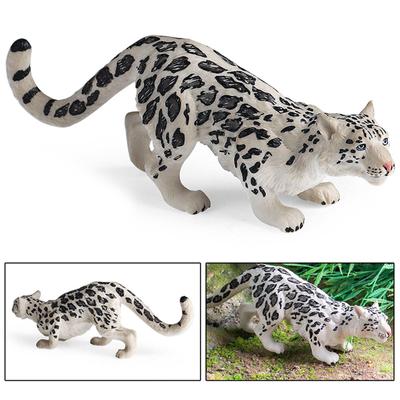 Schneeleoparden-Modell, realistische Schneeleoparden-Statue, Pantherfigur, Geschenkidee für Naturliebhaber und Sammler
