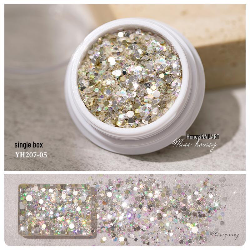 2025 Sparkly Irregular Sequin Nail Art Gel Decorations