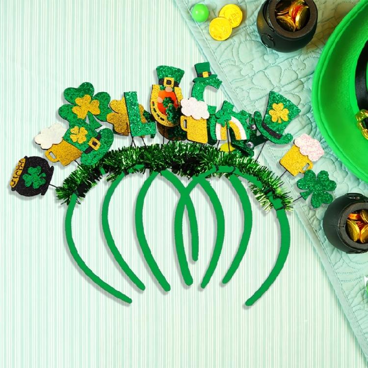 Irish Shamrock Headband Multiple Type Saint Patricks Day Headband for Adult