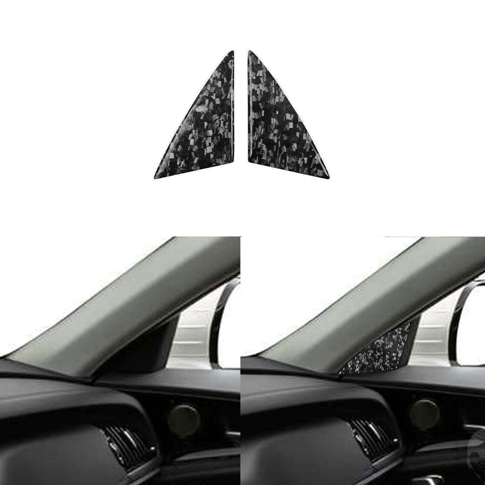 Forged Carbon Fiber Interior A-pillar Panel Cover Sticker For Kia Stinger 18-23