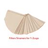 40 PCS Set Unbleached Paper Coffee Filter Papers Cone Shape Pour Over Filter  Drip Coffee Maker