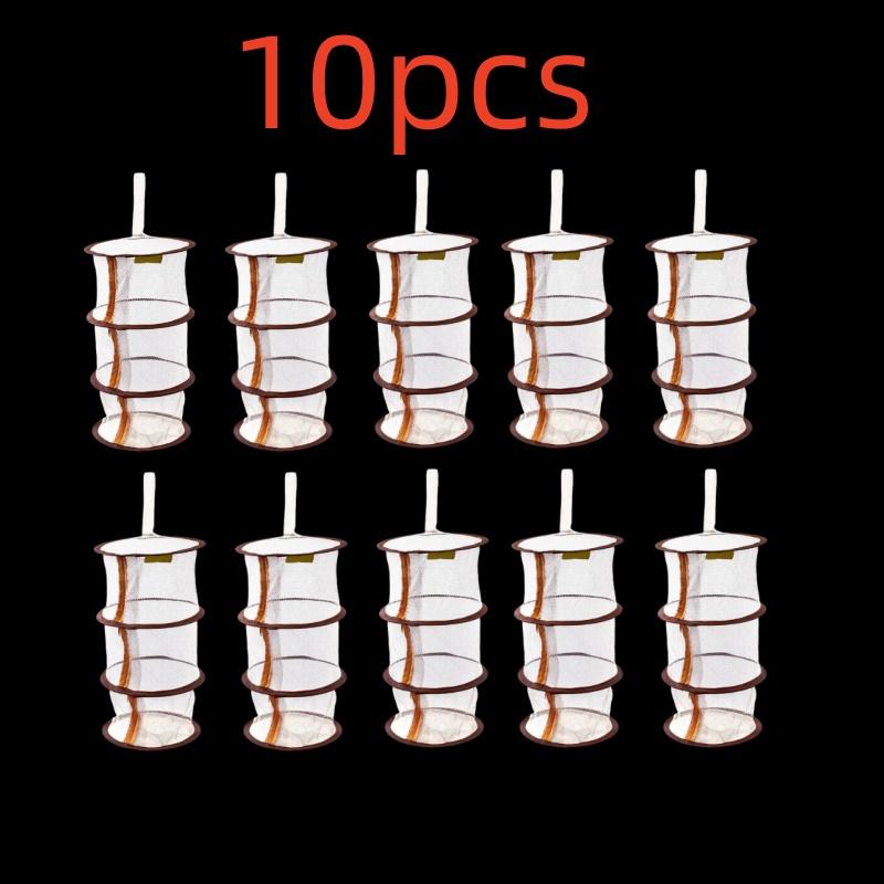 Zipper Bra Drying Basket 3 Layers Drying Rack Net Herb Drying Black Mesh Hanging Dryer Rack for Plant Hydroponics Flowers