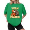 Women's Casual Printed T-Shirt Round Neck Pullover Short Sleeve Top