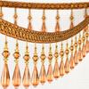 1M Curtain Tassel Trims Crystal Beaded Lace Fringe Diy Curtain Sewing Trim Tassel Edge Ribbon Clothes Decoration Accessories New