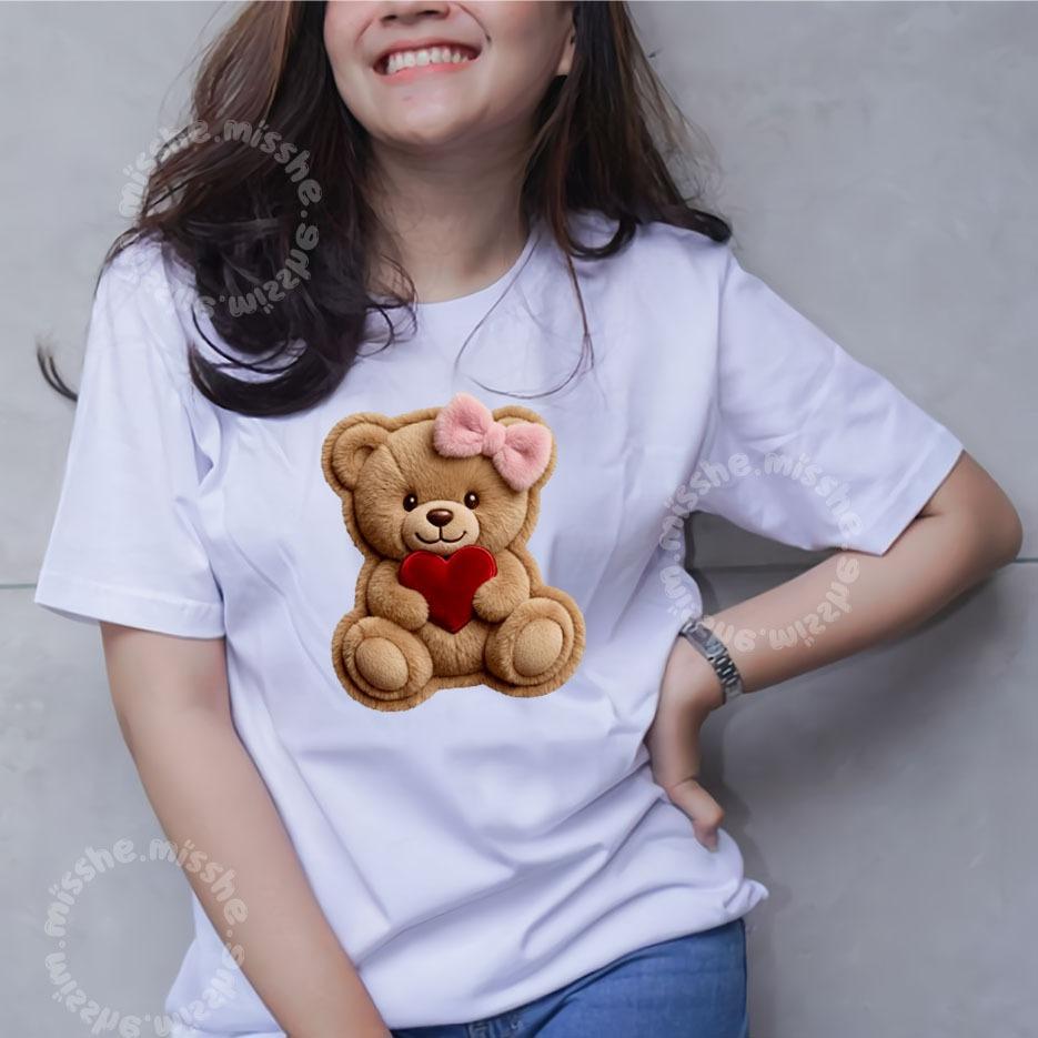 

Pattern T-shirt Women s solid color T-shirt/Korean style T-shirt Short sleeved round neck T-shirt 3XL