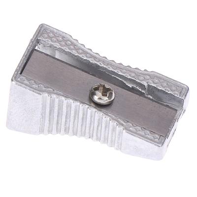 1Pcs Aluminum Alloy Pencil Sharpener Single Hole Pencil Sharpener Bevel Metal Pencil Sharpener