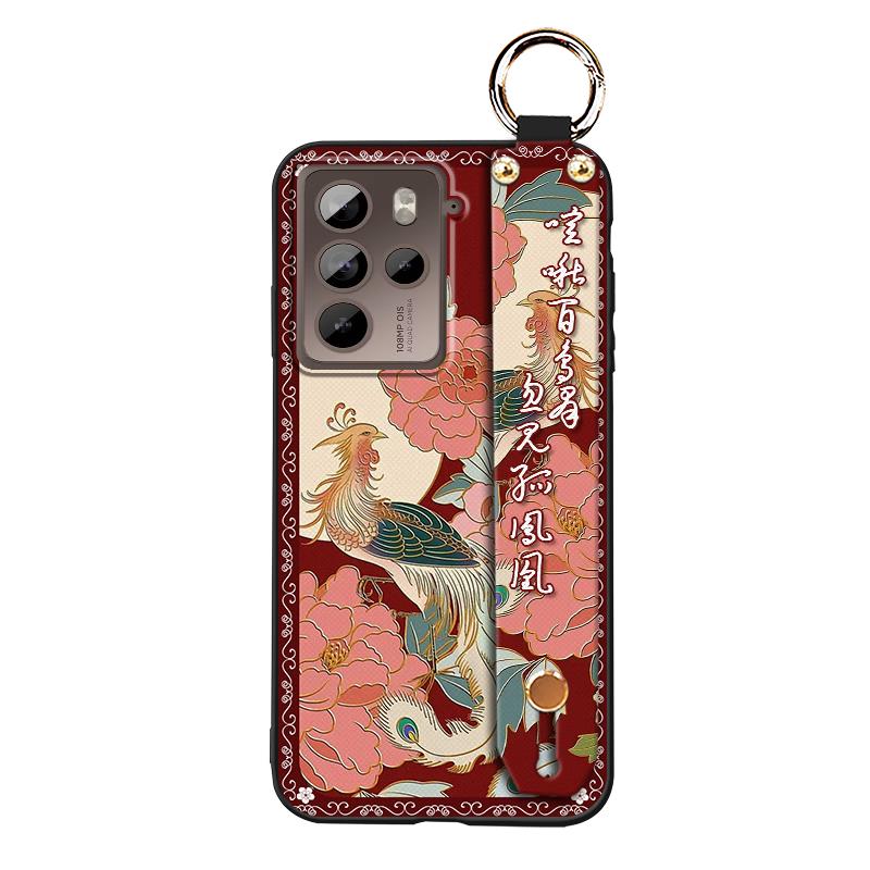 Schmutzabweisende Handyhülle für ältere Damen für HTC U23 Pro/U23 Ring Silikon Stoßfest Umhängeband Armband Staubdicht Langlebig