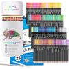 Corslet Premium Colour Pencils Set Of 120 & A5 Sketch Book 25 Sheets Pencil Colours Artists Soft Core Vibrant Color Penc