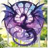 Magic Dragon Acrylic Hanging Decoration Stained Glass Effect Gothic Window Decor Colorful Suncatcher for Art Home Party Decor