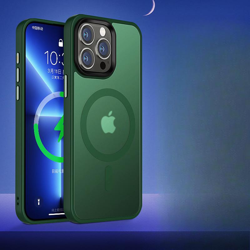 Applicable To Apple 16 Mobile Phone Case IPhone 15 ProMax Anti-fall Magsafe Magnetic Suction 13