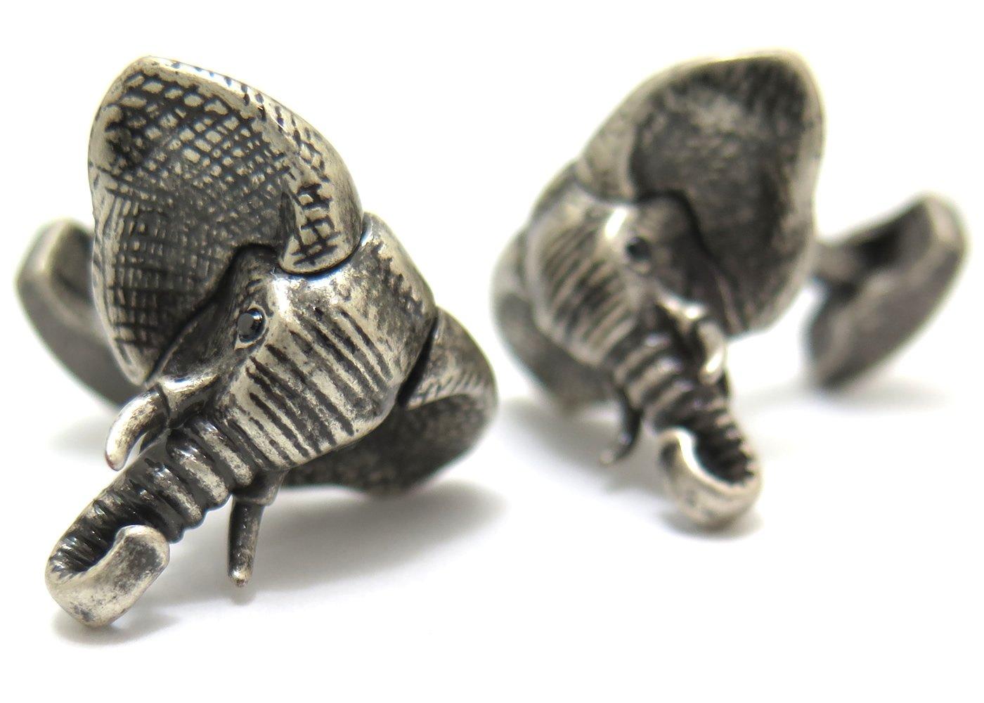 

TATEOSSIAN Mechanical Animals Elephant Cuffs Silver (Antique Finish) (Cufflinks)