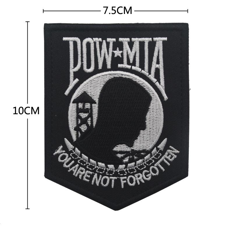 

In Stock: JOIN or DIE Snake Flag POW MIA Black & White Embroidered Velcro Patch