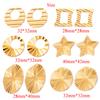 10PCS/lot Stainless Steel Gold Earring Findings Embossing Flower Link Connectors DIY Dangle Ear Wire Components Gold Earrings